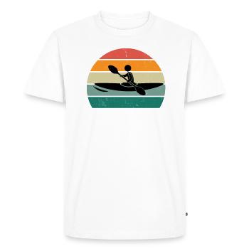 Canoéistes Canoë Canoë Kayak Slalom Canoë - T-shirt Premium bio Homme - blanc - Devant - Nico (187cm)