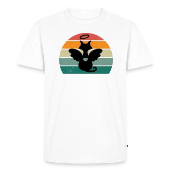 Chat ChatOn Chat Maman Chat Papa Maîtresse Chat - T-shirt Premium bio Homme - blanc - Devant - Nico (187cm)