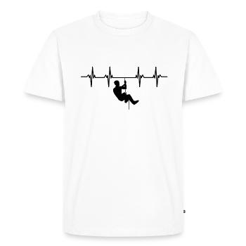 Grimpeur Grimpeur Bloc Escalade - T-shirt Premium bio Homme - blanc - Devant - Nico (187cm)