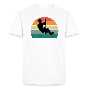 Grimpeur Grimpeur Bloc Escalade - T-shirt Premium bio Homme - blanc - Devant - Nico (187cm)