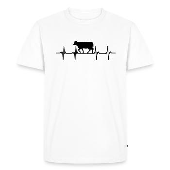 Cows Cattle Cattle Farm Farmer Meat Cow - Men's Premium Organic T-Shirt - white - Front - Nico (187cm)