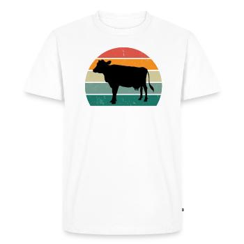 Cows Cattle Cattle Farm Farmer Meat Cow - Men's Premium Organic T-Shirt - white - Front - Nico (187cm)