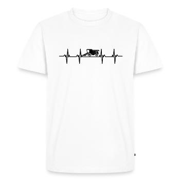 Farmer Farmer Tractor Stable Farm Animal Farmer - Men's Premium Organic T-Shirt - white - Front - Nico (187cm)