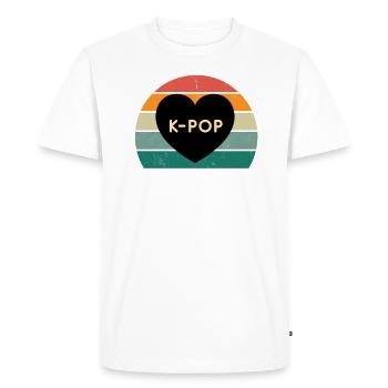 Musique Japon K-Popper K-Popperin Musicien K-Pop - T-shirt Premium bio Homme - blanc - Devant - Nico (187cm)