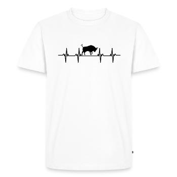 Cows Cattle Cattle Farm Farmer Meat Cow - Men's Premium Organic T-Shirt - white - Front - Nico (187cm)
