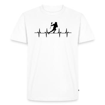 Crosse Raquette de crosse Tor Werfen Crosse - T-shirt Premium bio Homme - blanc - Devant - Nico (187cm)