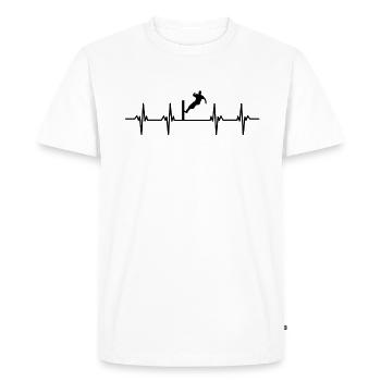 Parkour Runner Parkour Runner Obstacle Ninja - Men's Premium Organic T-Shirt - white - Front - Nico (187cm)
