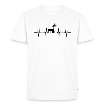 Parkour Runner Parkour Runner Obstacle Ninja - Men's Premium Organic T-Shirt - white - Front - Nico (187cm)