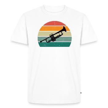 Trombonist trombone trumpet player trumpet - Men's Premium Organic T-Shirt - white - Front - Nico (187cm)