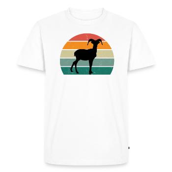 Sheep Flock of Sheep Goat Goats Lamb Sheep Wool - Men's Premium Organic T-Shirt - white - Front - Nico (187cm)