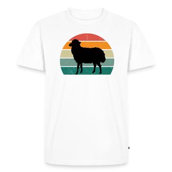 Sheep Flock of Sheep Goat Goats Lamb Sheep Wool - Men's Premium Organic T-Shirt - white - Front - Nico (187cm)
