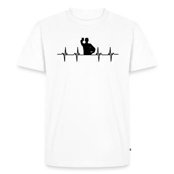 Referee Yellow card Red card Shiri - Men's Premium Organic T-Shirt - white - Front - Nico (187cm)