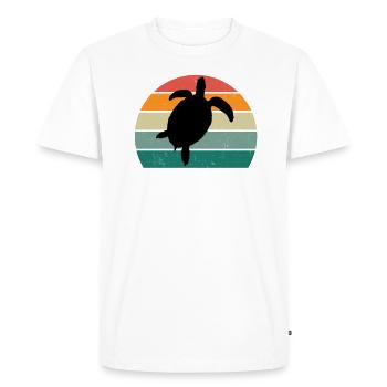 Tortues Carapace de tortue Lézard Reptiles Reptiles - T-shirt Premium bio Homme - blanc - Devant - Nico (187cm)