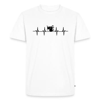Drummer Drum Drummer Drummer Drums - Men's Premium Organic T-Shirt - white - Front - Nico (187cm)