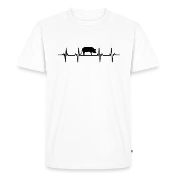 porcs sau eber saustall porcherie cochon - T-shirt Premium bio Homme - blanc - Devant - Nico (187cm)