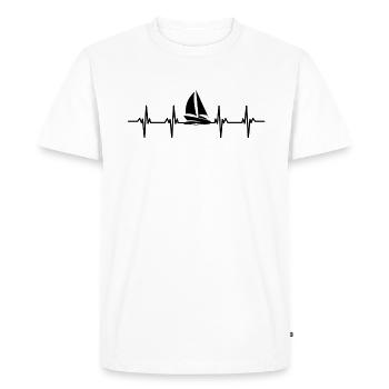 voilier voilier voilier voilier voilier bateau - T-shirt Premium bio Homme - blanc - Devant - Nico (187cm)