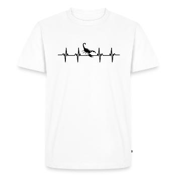 Scorpions Scorpion Colonne vertébrale Désert Scorpion - T-shirt Premium bio Homme - blanc - Devant - Nico (187cm)