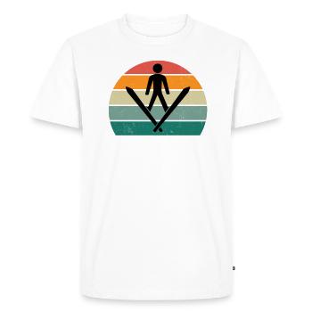 Saut à ski Saut à ski Saut à ski Ski - T-shirt Premium bio Homme - blanc - Devant - Nico (187cm)