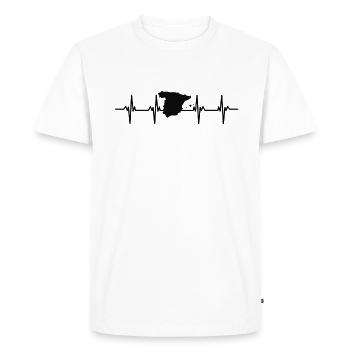Espagne Espagnol Ibiza Majorque Minorque Madrid - T-shirt Premium bio Homme - blanc - Devant - Nico (187cm)