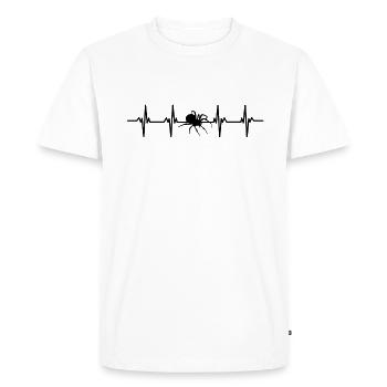 Spiders Spider web web arachnid legs 8 spider - Men's Premium Organic T-Shirt - white - Front - Nico (187cm)