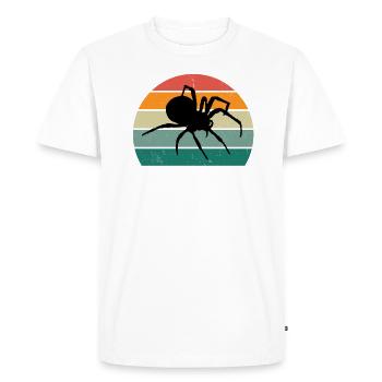 Spiders Spider web web arachnid legs 8 spider - Men's Premium Organic T-Shirt - white - Front - Nico (187cm)