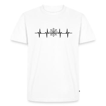 Spiders Spider web web arachnid legs 8 spider - Men's Premium Organic T-Shirt - white - Front - Nico (187cm)