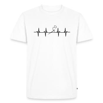 knitting knitter closer to sewing sewing needle - Men's Premium Organic T-Shirt - white - Front - Nico (187cm)