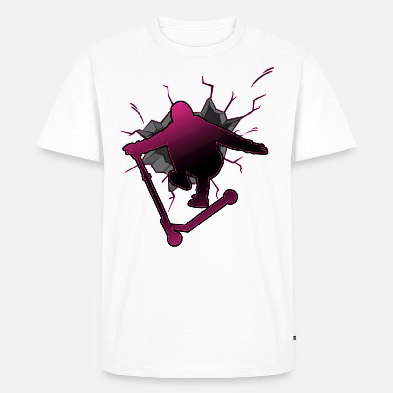 scooter roller stuntscooter e-scooter - T-shirt Premium bio Homme - blanc