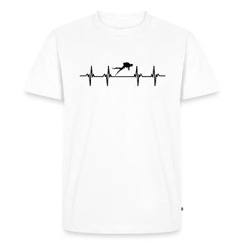 plongeur plongeur plongée plongée oxygène plongée - T-shirt Premium bio Homme - blanc - Devant - Nico (187cm)