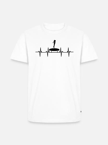 Trampolino jumper Trampolino trampolino trampolino - Maglietta ecologica premium da uomo - bianco