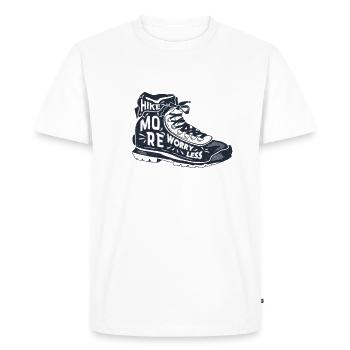 Hikers Hiker Mountains Mountain Valley Valleys Hiking - Men's Premium Organic T-Shirt - white - Front - Nico (187cm)