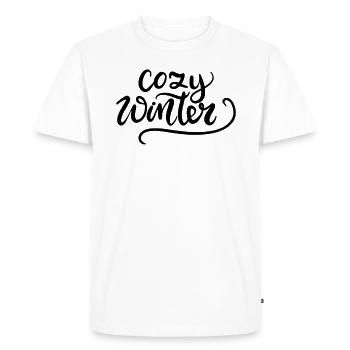 neige froide glace bonhomme de neige boule de neige hiver - T-shirt Premium bio Homme - blanc - Devant - Nico (187cm)