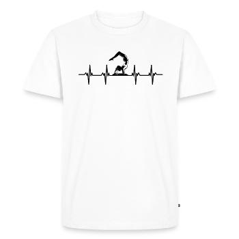 tapis de yoga professeur de yoga position de yoga relaxation yoga - T-shirt Premium bio Homme - blanc - Devant - Nico (187cm)