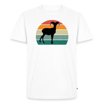 chèvre gémissant chèvre chèvre - T-shirt Premium bio Homme - blanc - Devant - Nico (187cm)
