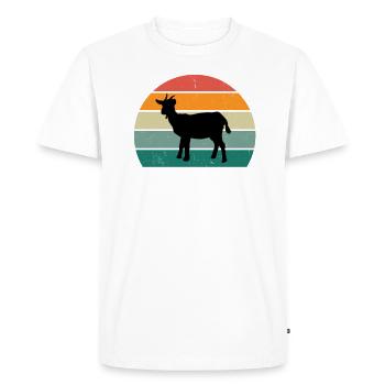 chèvre gémissant chèvre chèvre - T-shirt Premium bio Homme - blanc - Devant - Nico (187cm)