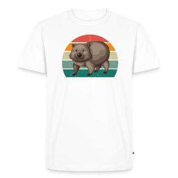 wombat marsupial pouch australia oceania dear - Men's Premium Organic T-Shirt - white - Front - Nico (187cm)