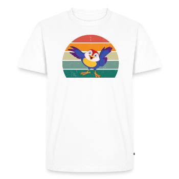 oiseaux vol planeur air plumes plumes vol oiseau - T-shirt Premium bio Homme - blanc - Devant - Nico (187cm)