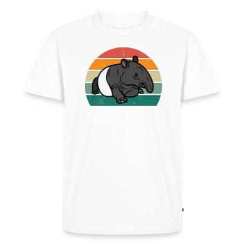 Tapire Tapirre éléphant trompe d’éléphant Tapir - T-shirt Premium bio Homme - blanc - Devant - Nico (187cm)