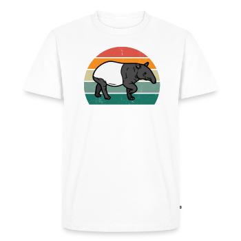 Tapire Tapirre éléphant trompe d’éléphant Tapir - T-shirt Premium bio Homme - blanc - Devant - Nico (187cm)