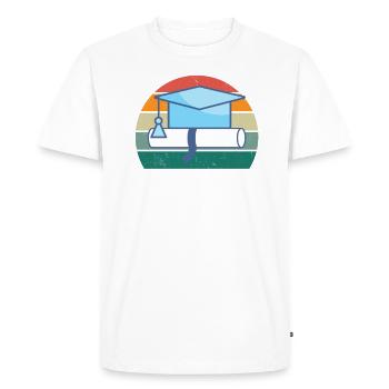 Studying Student Studies Degree Bachelor University - Men's Premium Organic T-Shirt - white - Front - Nico (187cm)