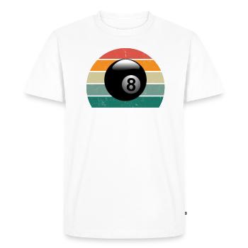 Billiard Cue Billiard Table Ball Bag Snooker - Men's Premium Organic T-Shirt - white - Front - Nico (187cm)