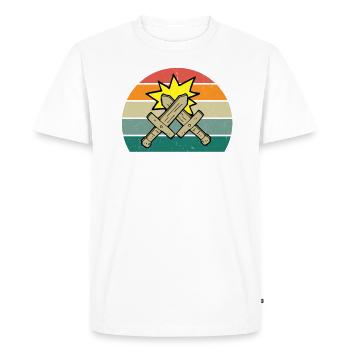 Épée de combat Épée Lame Lance Sabre Dagger - T-shirt Premium bio Homme - blanc - Devant - Nico (187cm)