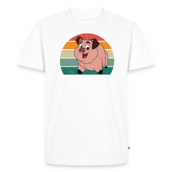 porcs porcs verrat porcherie porc - T-shirt Premium bio Homme - blanc - Devant - Nico (187cm)