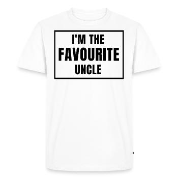 I'm the Favourite uncle - Men's Premium Organic T-Shirt - white - Front - Nico (187cm)
