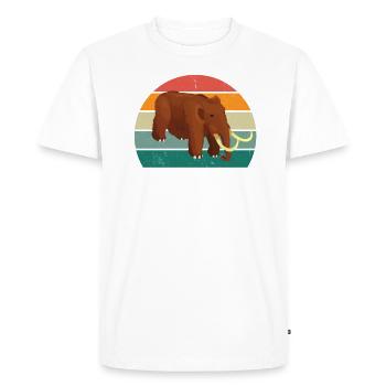 Mammoth Ice Age Elephants Fur Snow Ice Stone Age - Men's Premium Organic T-Shirt - white - Front - Nico (187cm)