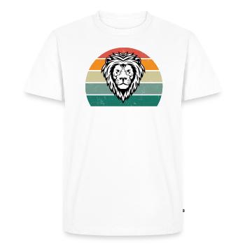 Lion Lionne Fierté des Lions Mane Lion’s Mane King Lion - T-shirt Premium bio Homme - blanc - Devant - Nico (187cm)