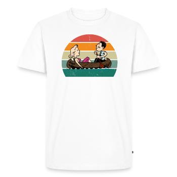 Canoéiste Canoéiste Canoéiste Kayak Slalom Canoë - T-shirt Premium bio Homme - blanc - Devant - Nico (187cm)