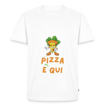 MAIS MEILLEURE PIZZA ET ICI - T-shirt Premium bio Homme - blanc - Devant - Nico (187cm)