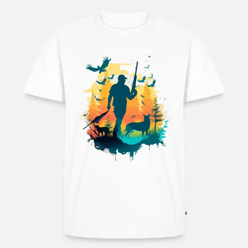 Marcus der Jäger - Männer Premium Bio T-Shirt - Weiß