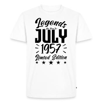 Naissance En Juillet 1957. Cadeau d'anniversaire. - T-shirt Premium bio Homme - blanc - Devant - Nico (187cm)